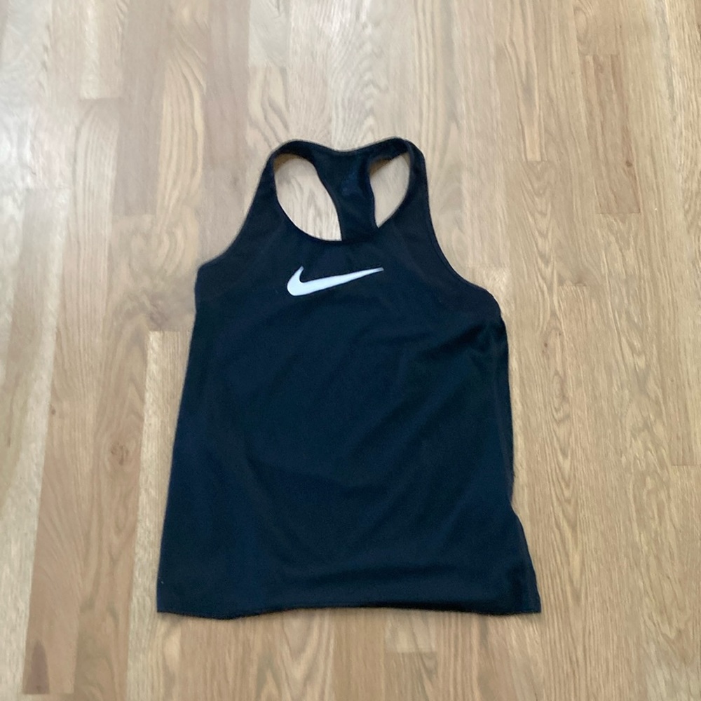 Nike Women’s Dri-Fit Black And White Logo Athletic Tank Top